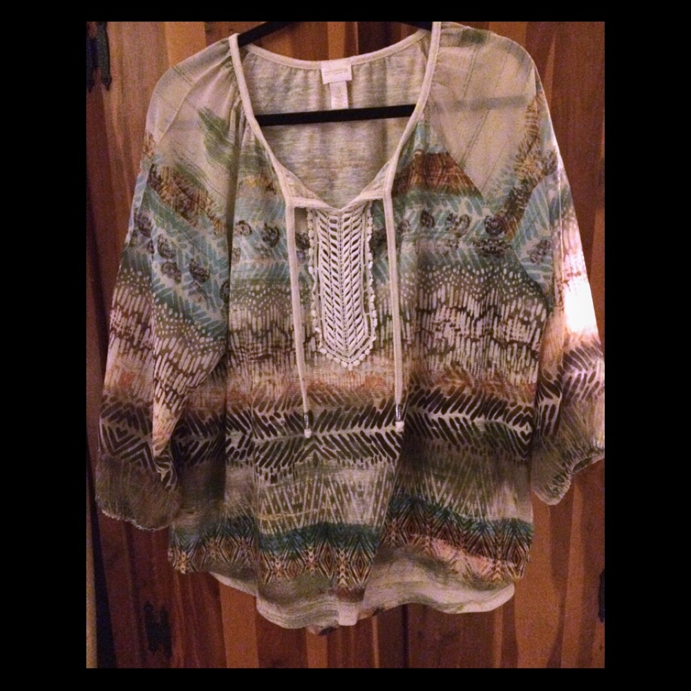 🌻Chico’s Peasant Style Top